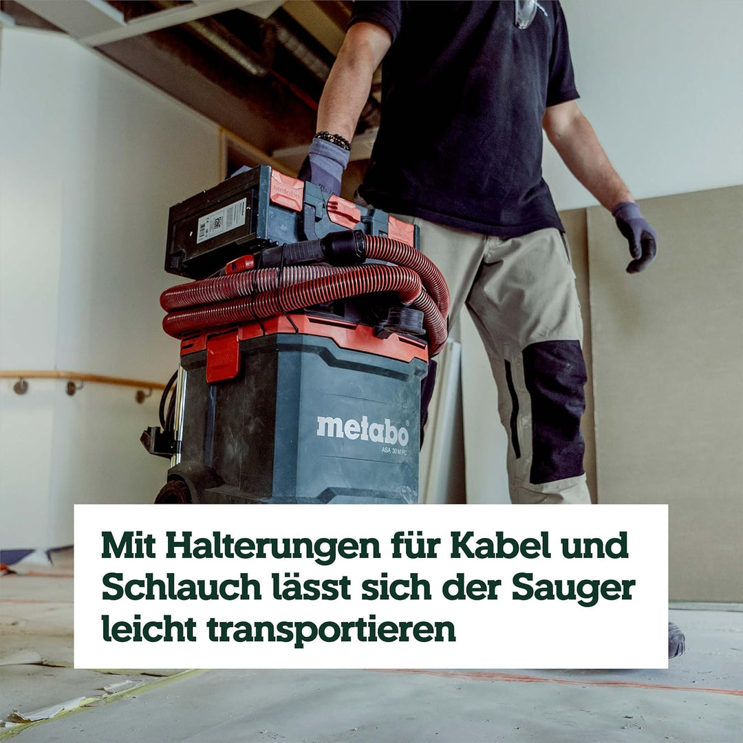 Metabo ASA 30 M PC Allessauger – 602087000 – Nass-/Trockensauger mit integrierter Filterabreinigung
