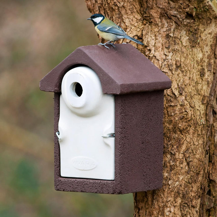 CJ Wildlife Nistkasten – Nistkasten für Vögel draussen wetterfest – Holzbeton Woodstone Braun – Einf