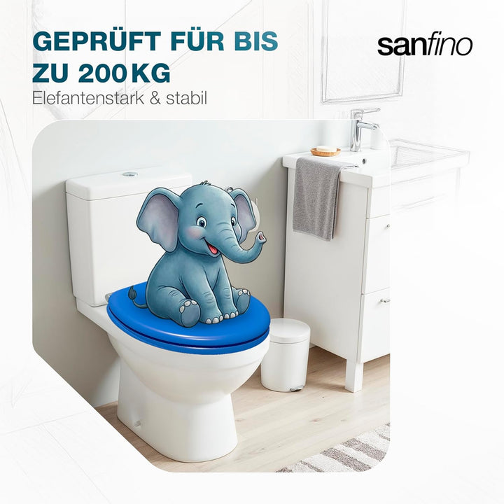 Premium WC Sitz mit Absenkautomatik – hochwertige Toilettendeckel aus Holz, viele bunte Motive, hohe