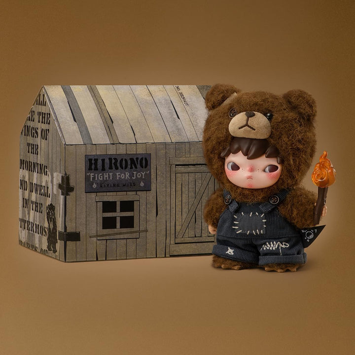POP MART Hirono Living Wild-Fight for Joy Plush Doll Anime Actionfiguren Sammelfiguren Sammler Kunst