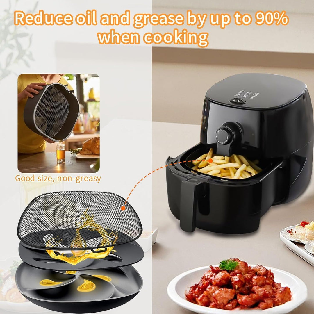 GCQ Air Fryer Zubehör für Philips HD9630 Airfryer XXL, 9"×8.6" SUS 304 Edelstahl Food Grade Air Frye