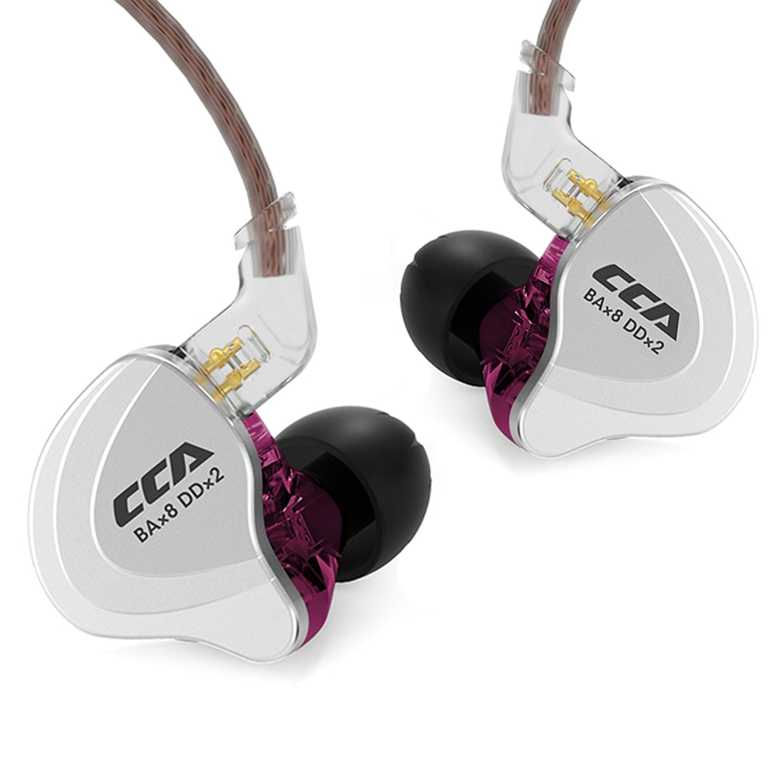CCA C10 Hybrid-Treiber-In-Ear-Kopfhörer, HiFi-Stereo-Ohrhörer, leistungsstarker Bass, Sport-Headset