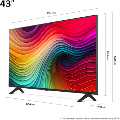 LG 43NANO81T6A TV 43" (109 cm) NanoCell Fernseher (α5 Gen7 4K AI-Prozessor, webOS 24, HDR10, bis zu