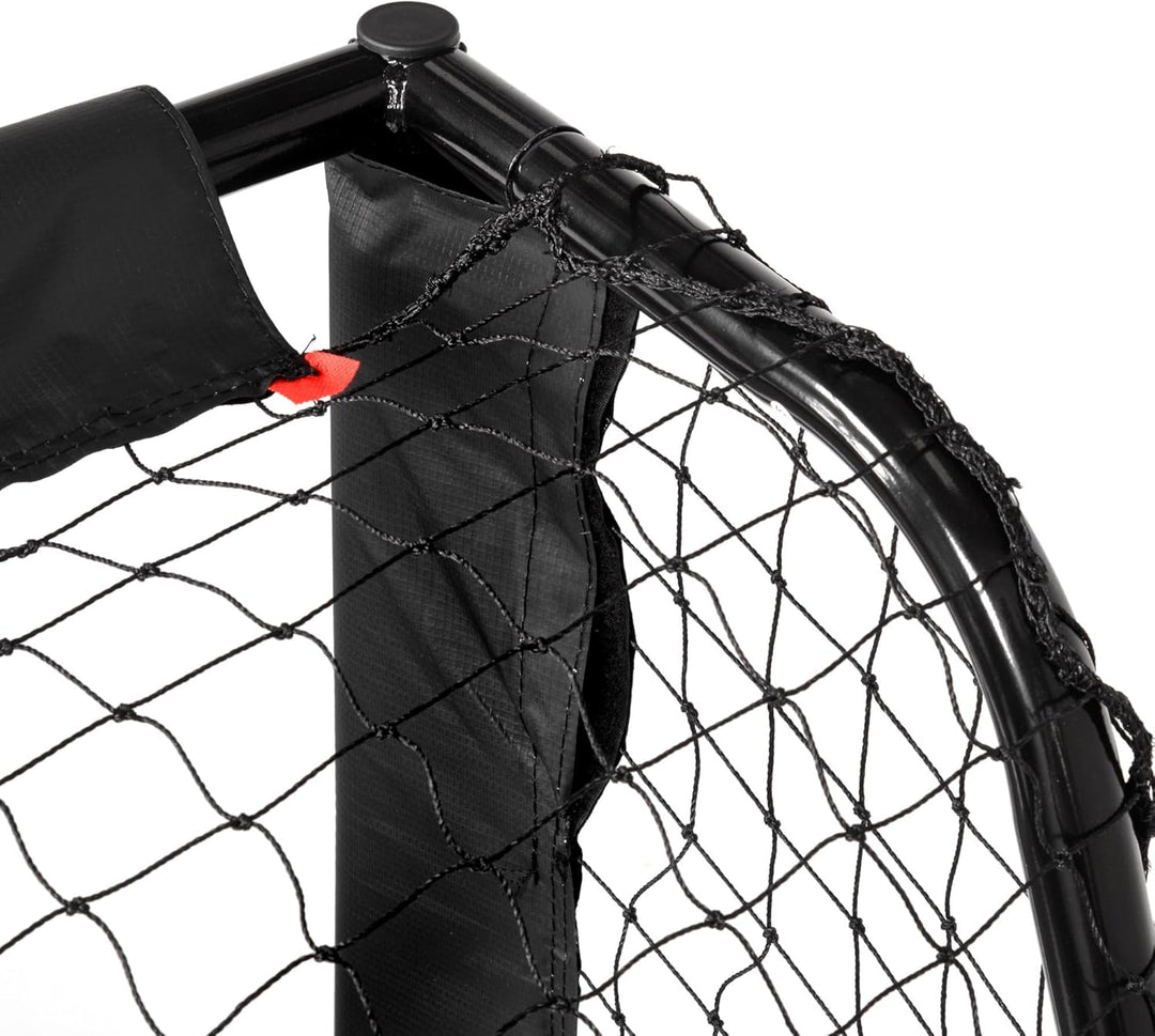 meteor Fussballtor mit Netz und Schaumstoffschutz Schwarz - Kinder Fussballtor für Garten Training d