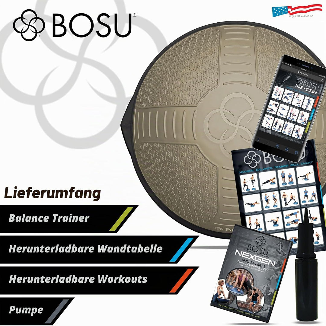 BOSU NexGen Balance-Trainer für Zuhause, ideal für präzise Körperhaltung und Cueing für Cardio-, Bew