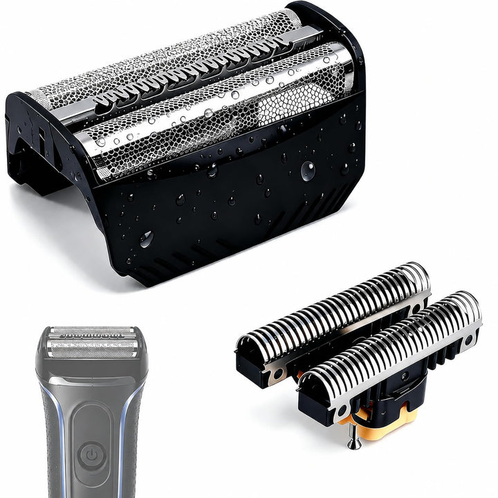 Poweka Scherfolie Scherkopf Kompatibel mit Braun 30B - Hochwertiges Kombipack Klingenblock Messer Ra