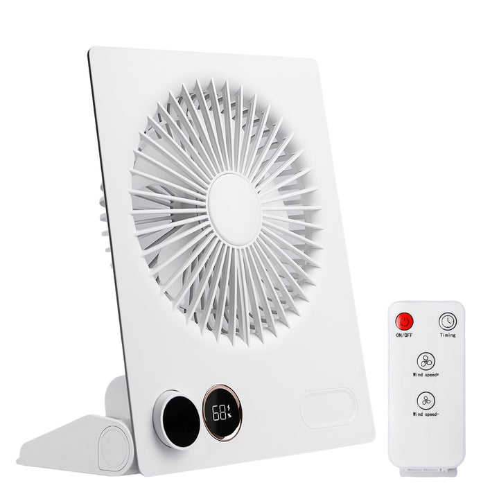BORDEAG Mini Tischventilator USB Ventilator - 4000mAh Tragbarer Kleiner Ventilator mit Fernbedienung