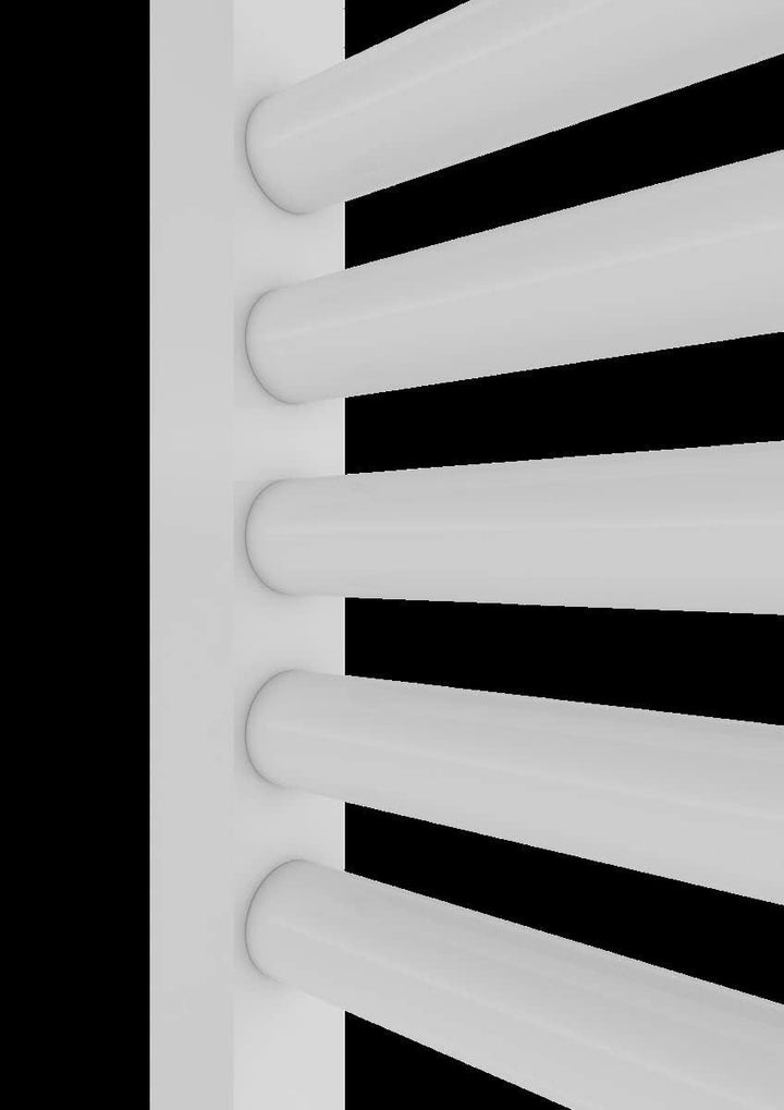 MERT Badheizkörper weiss gebogen, Mittelanschluss Handtuchtrockner Handtuchhalter Radiator (40 x 140