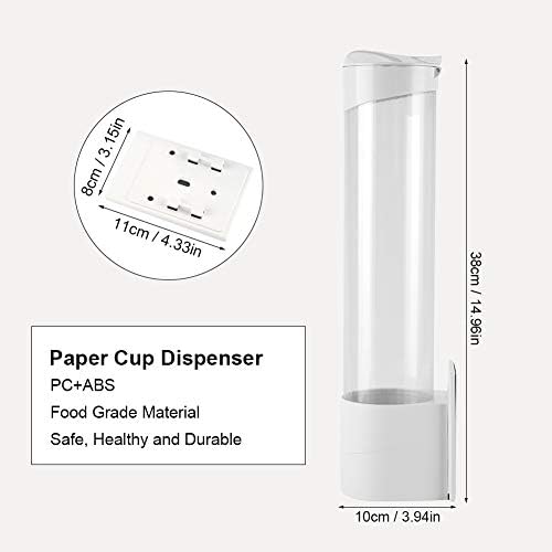 Anti Staub Papierbecher Dispenser, Backzubeh?r Backunterlagen Kunststoff Halter 7,5 cm 50 Tassen Beq