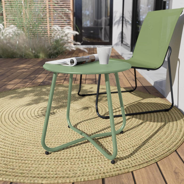 Grand patio Couchtische, Sofatisch, Leicht, Stabil, Einfacher Aufbau, Runder Kaffeetisch ideal für D