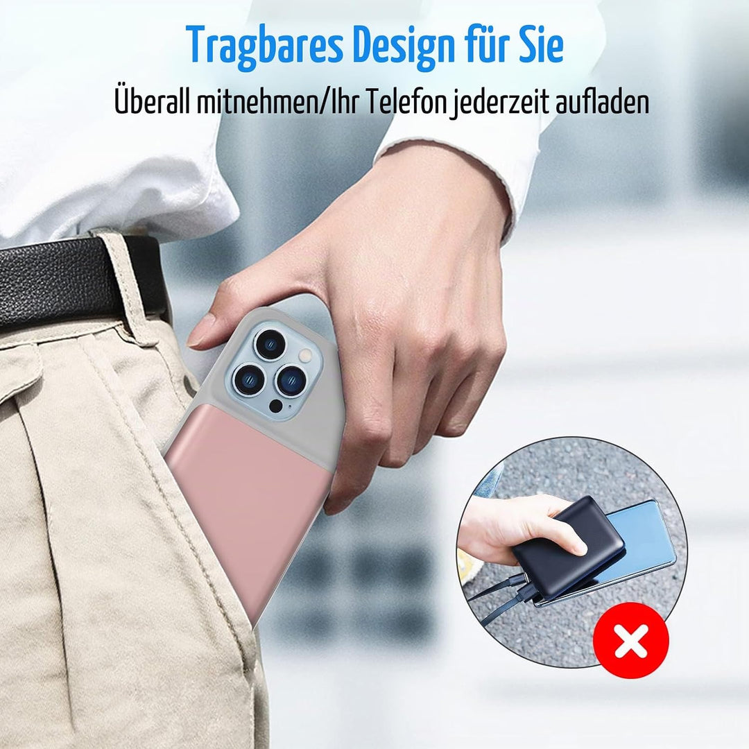HUOBAO Batteriehülle für iPhone 13 Pro Max, [6000mAh] Ladegerät Hülle für iPhone 13 Pro Max, Schütze