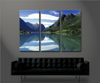 islandburner Bild Bilder auf Leinwand Norwegen Fjorde XXL Poster Leinwandbild Wandbild art up your l