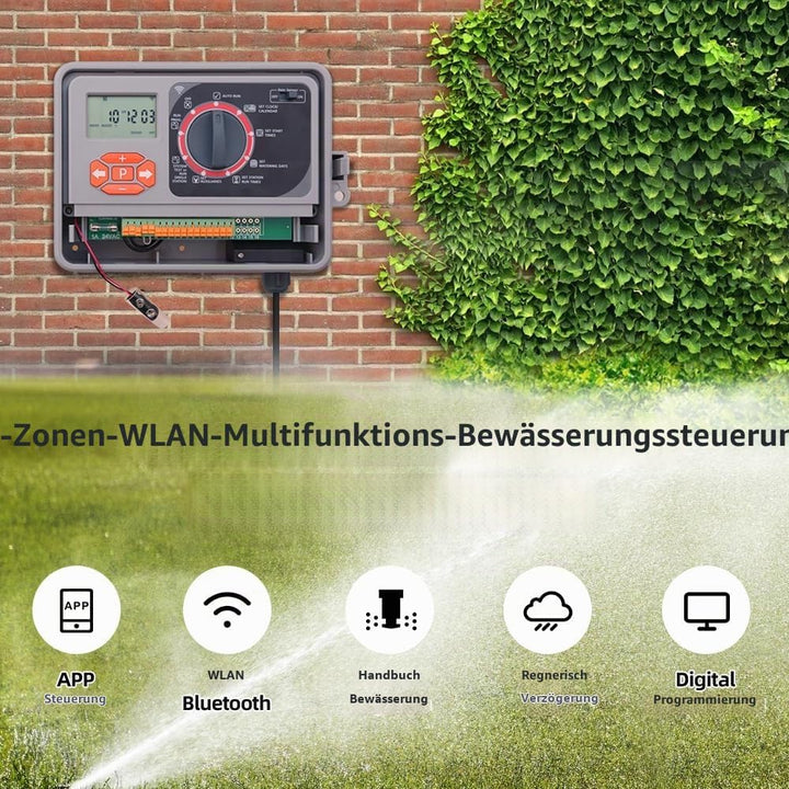 WiFi Professionell Automatischer Bewässerungscomputer Bewässerungssystem mit EU Standard Transformat