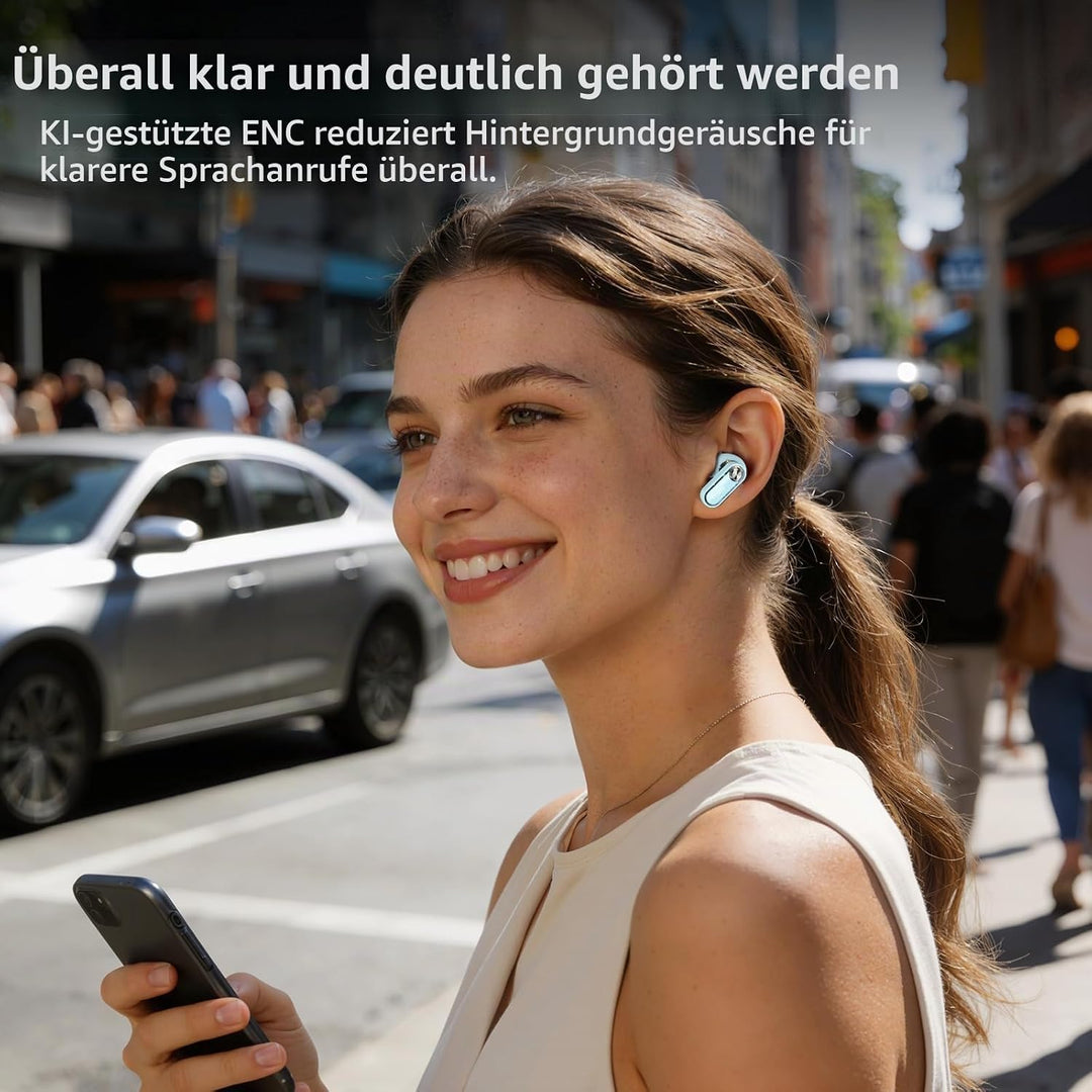 TOZO Crystal Pods Kabellose Bluetooth 5.4 In-Ear Kopfhörer, Hybrid Active Noise Cancelling, Dual-Mik