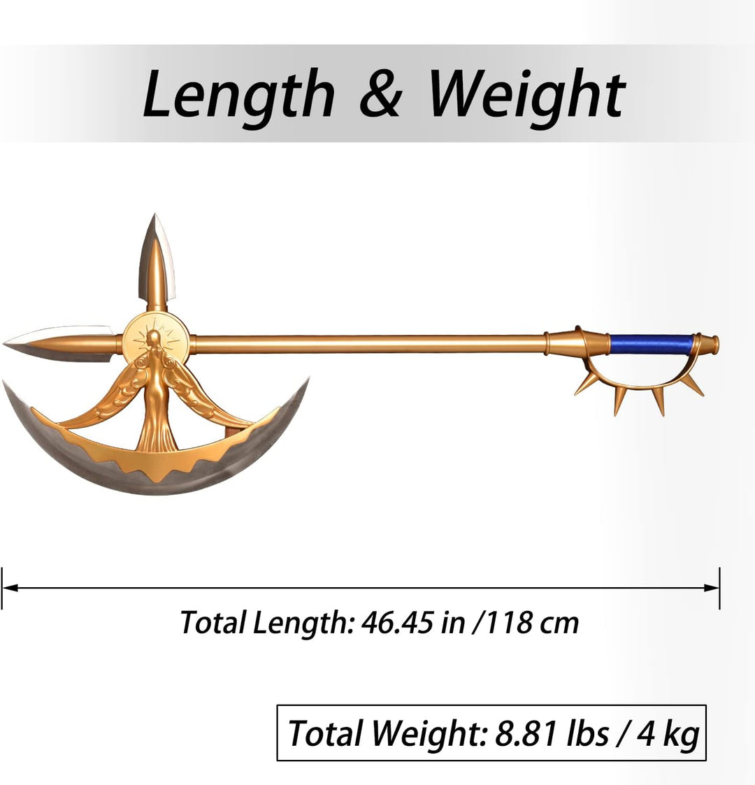 Axe of Escanor, The Seven Deadly Sins Rollenspiel-Requisiten, 1:1 Nachbildung, zwei Materialien erhä