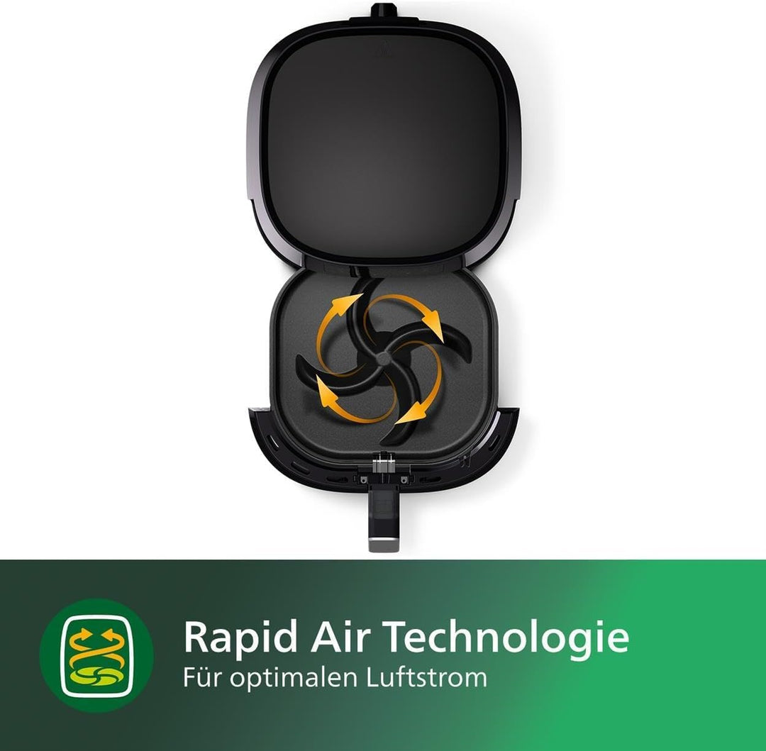 Philips HD9280/90 Airfryer XL Essential (Heissluftfritteuse, 2000 W, 1200 g Kapazität, digitales Dis