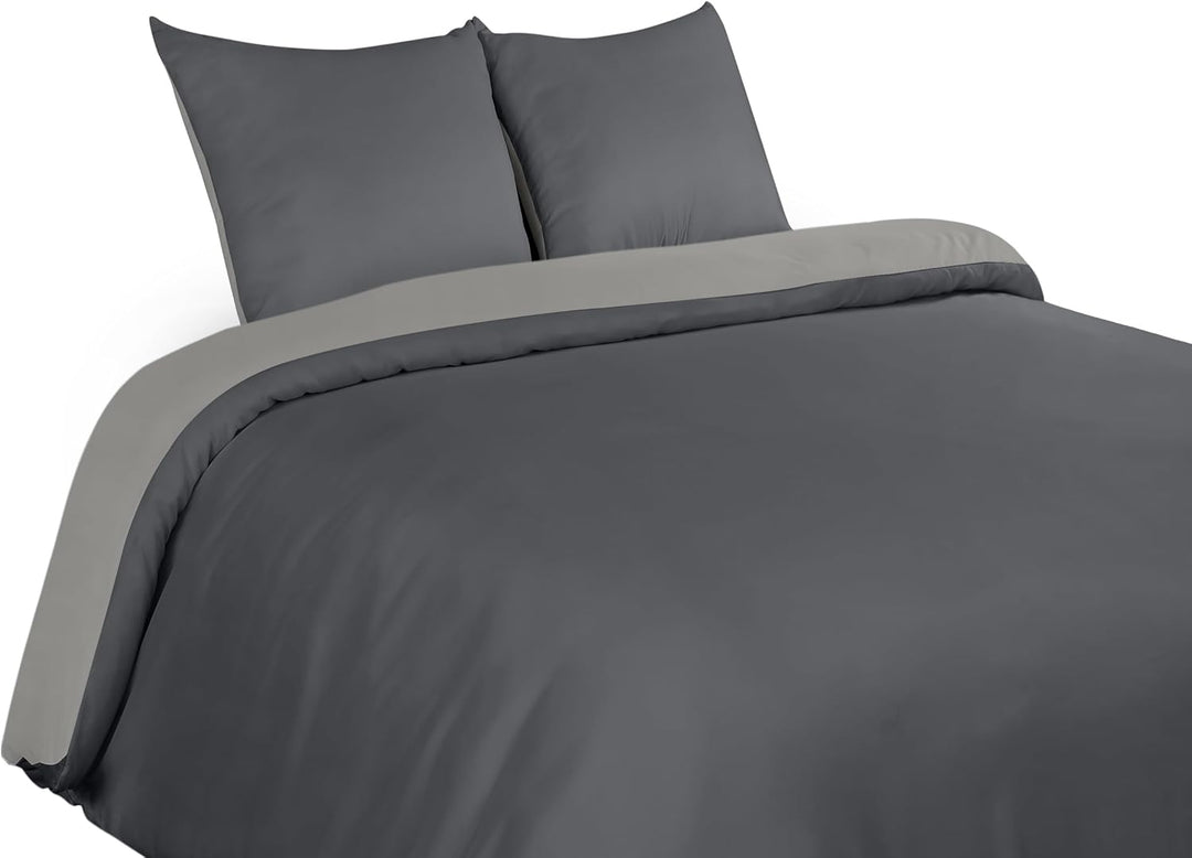 Utopia Bedding Bettwäsche 220x240 Set - Mikrofaser Bettbezug 240x220 cm + 2 Kissenbezüge 65x65 cm -