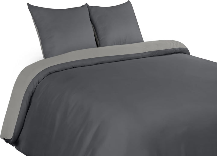 Utopia Bedding Bettwäsche 220x240 Set - Mikrofaser Bettbezug 240x220 cm + 2 Kissenbezüge 65x65 cm -