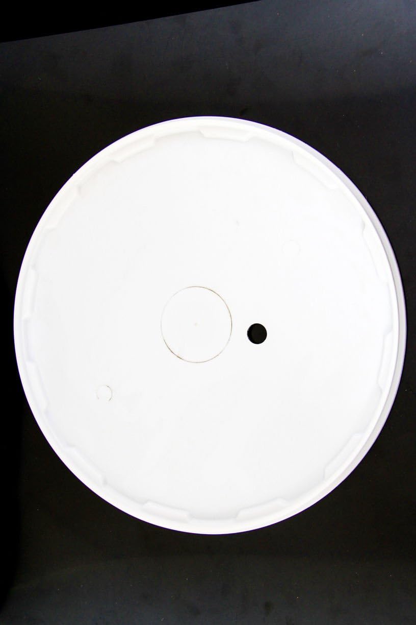 Browin 340432 30 L Gärbehälter mit Deckel mit Loch für Gärrohr und Zapfhahn, Metallgriff, Eimer, Beh