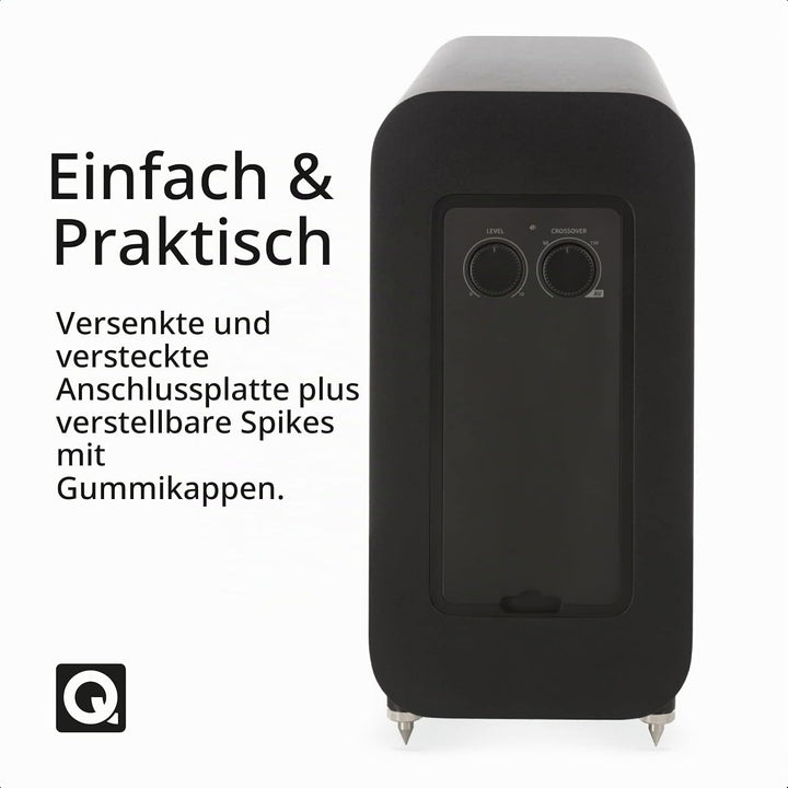 Q Acoustics Aktiver Subwoofer 3060S Schwarz, Schwarz