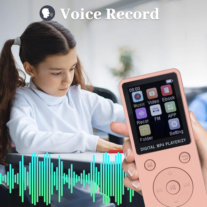MP3-Player mit Bluetooth 5.0, 1,8-Zoll-Farbbildschirm, Tragbarer Musik-Player, HiFi-Sound-Musik-Play