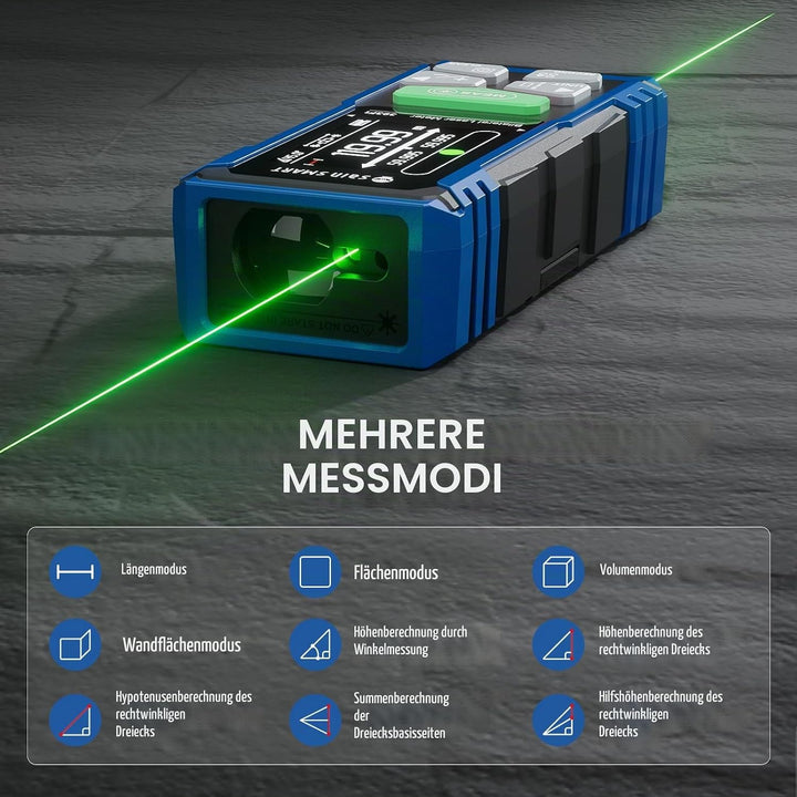SainSmart Dual-Laser-Entfernungsmesser, 120 m, wiederaufladbarer Entfernungsmesser mit beleuchtetem