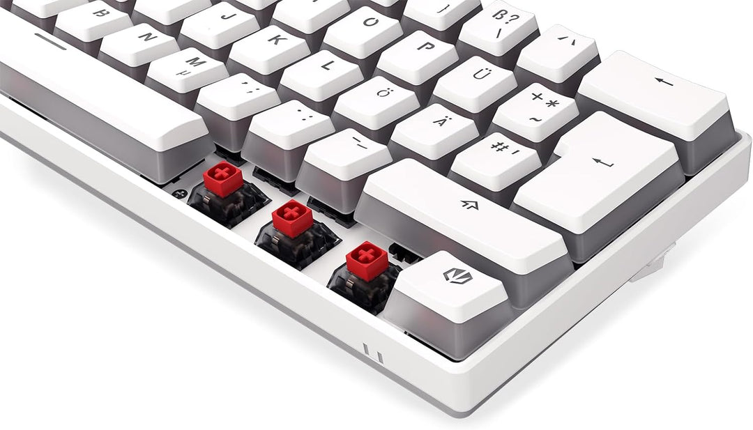 ENDORFY Thock Compact Wireless DE Kailh Box Red Onyx White Pudding, Mechanische Switches Kailh Box R