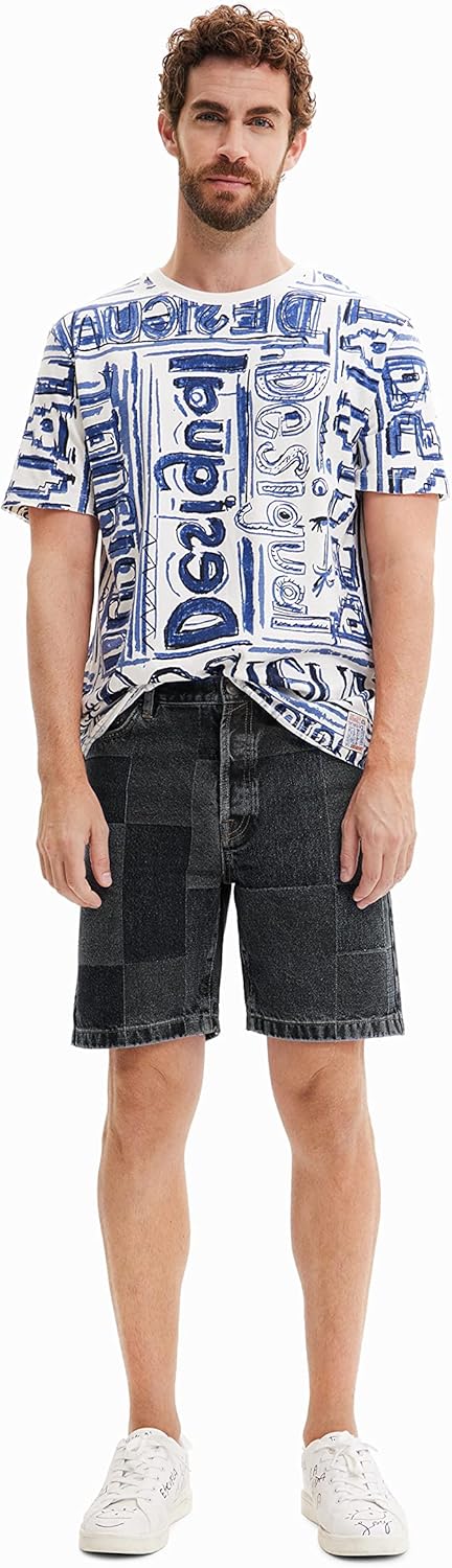 Desigual Herren Jeans 30 Schwarz, 30 Schwarz