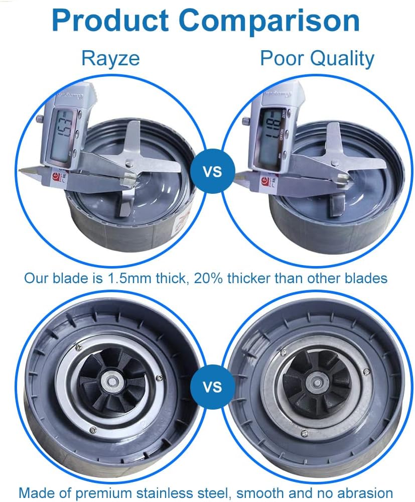 MMOBIEL Ersatz-Baugruppe für Emulgator-Entsafter-Kreuzklingen für NutriBullet, 600/900 W, grau, inkl