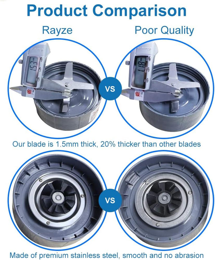 MMOBIEL Ersatz-Baugruppe für Emulgator-Entsafter-Kreuzklingen für NutriBullet, 600/900 W, grau, inkl