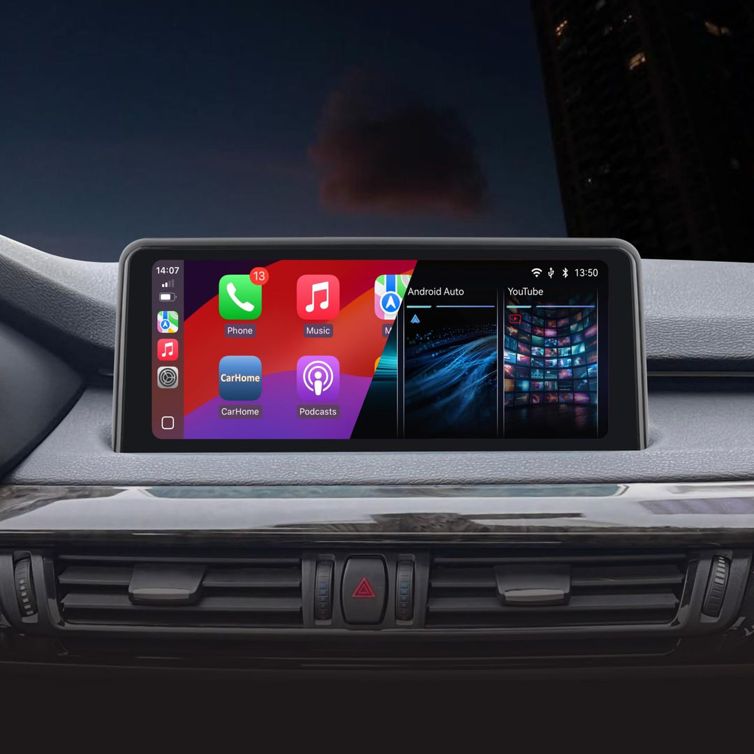 Autoradio mit drahtlosem CarPlay & Android Auto Kompatibel mit BMW X5 X6 Serie F15/F16 (2014-2016)NB