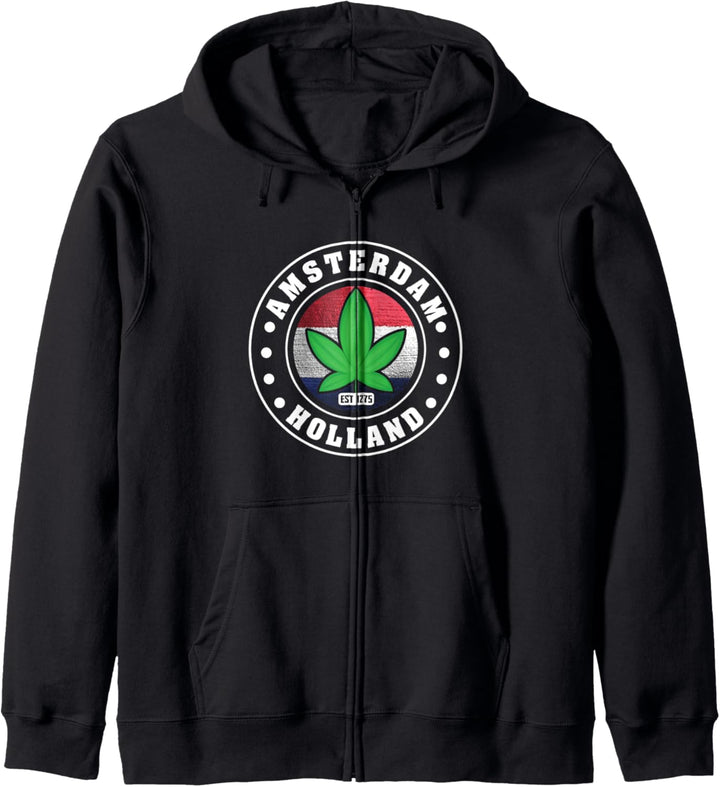 Amsterdam Unkraut Topf Kiffer Holland Geschenk Kapuzenjacke