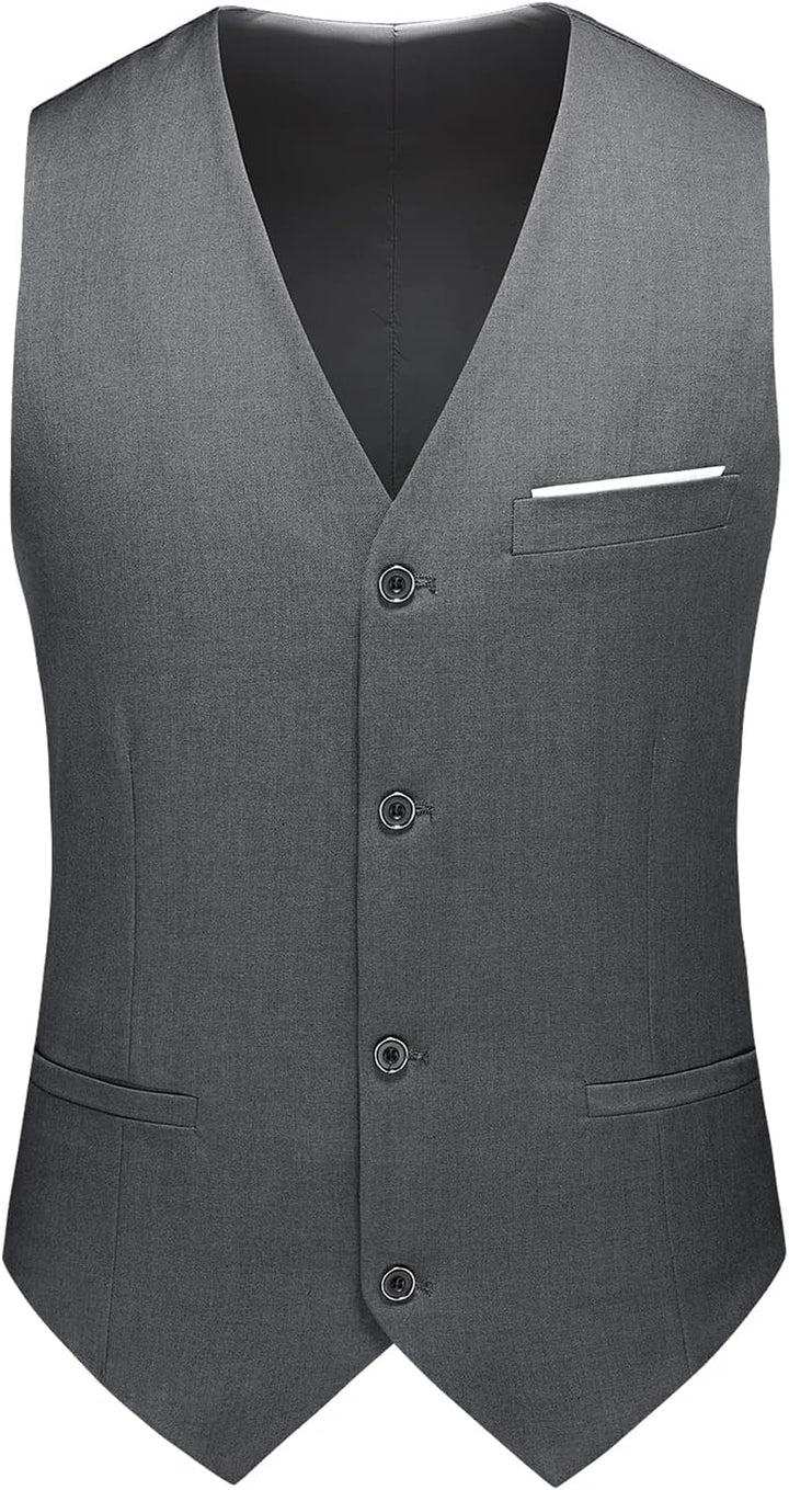 KUDMOL Herren 3-Stücke Anzug Business EIN Knopf Smoking Anzug für Männer Smoking Klassische Blazer W