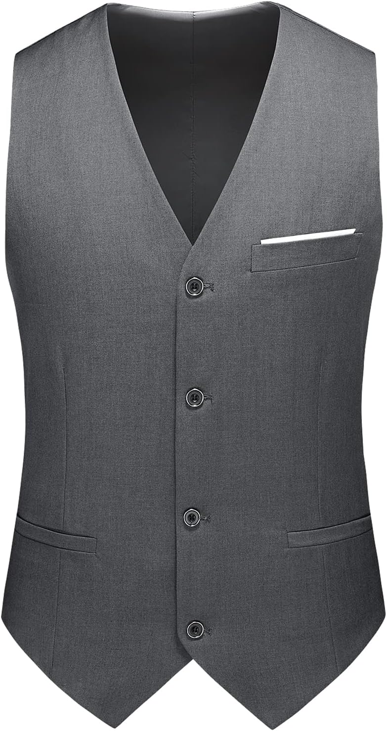 KUDMOL Herren 3-Stücke Anzug Business EIN Knopf Smoking Anzug für Männer Smoking Klassische Blazer W