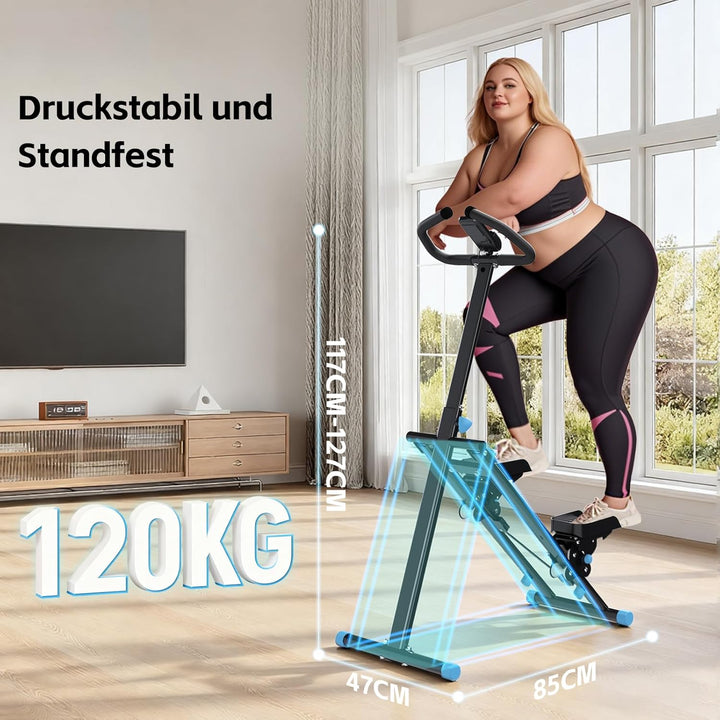 Mdeam Stair Stepper für Zuhause, Vertikaler Stepper mit Erweitertem Schrittbereich, Klappbarer Trepp