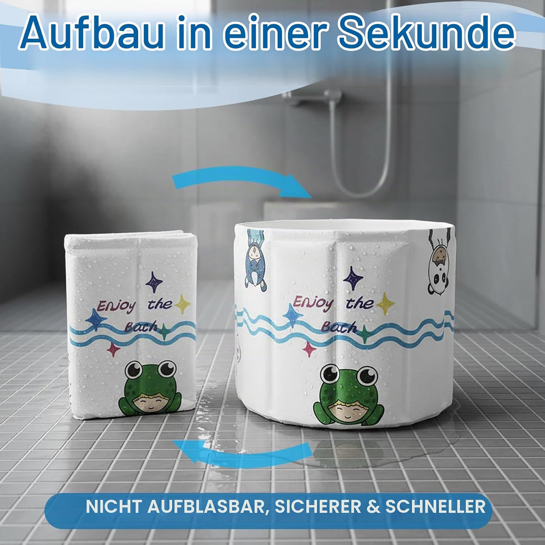 WAVYEASE Neue Design Tragbare Badewanne für Kleinkinder - Faltbare Sitzbadewanne für Kinder, Sekunde