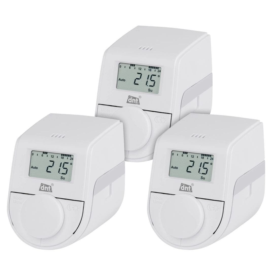 DNT 3er-Set Heizkörperthermostat ThermoTune, Stand-Alone, ca. 4 Jahre Batterielaufzeit, 3er-Set