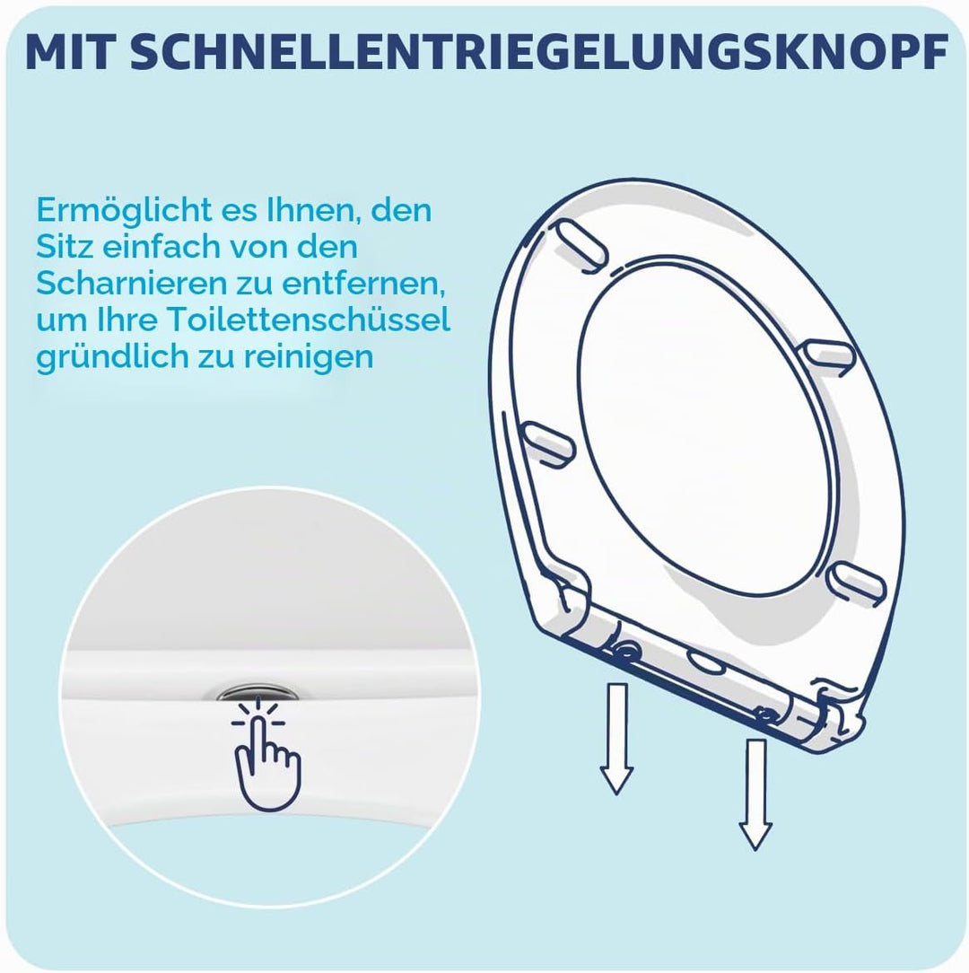 Croydex Steven Brown Toilettendeckel mit Absenkautomatik - Flexi-Fix Einfache Montage - Quick-Releas