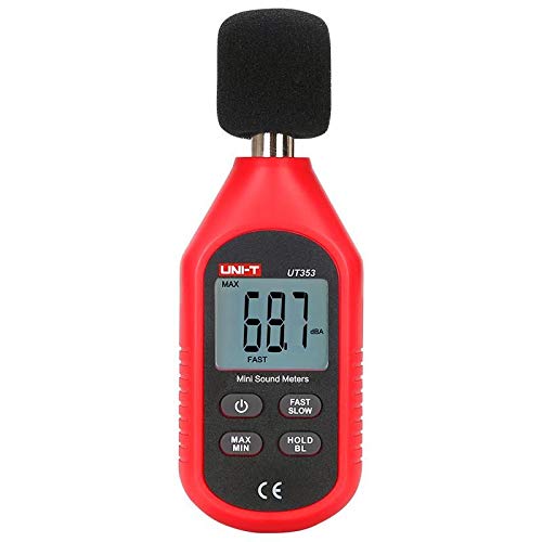 UNI-T Digital Schallpegelmessgerät,UT353 Tragbar Digital Sound Level Meter,Mess 30dBA~130dBA mit bat