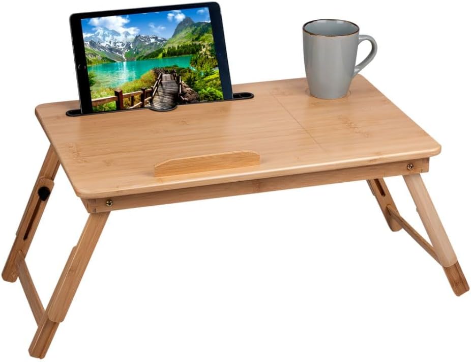 Laptoptisch Verstellbar - Bettisch für Laptop - Laptop Ständer Bett - 21,5 x 27,5 cm - Betttisch Kla
