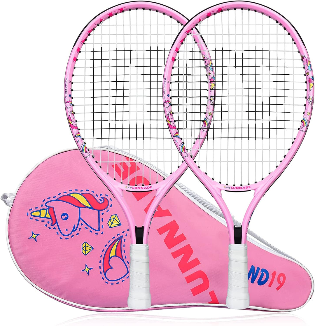 LUNNADE Tennisschläger für Kinder Junior, 19/21/23/25 Zoll Jugend Tennisschläger mit Hülle, geeignet