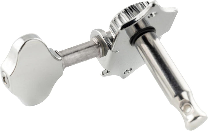 Wilkinson 3R3L Vintage Tuners Offen Mechaniken Set für Akustikgitarre/Westerngitarre, Chrom mit Butt