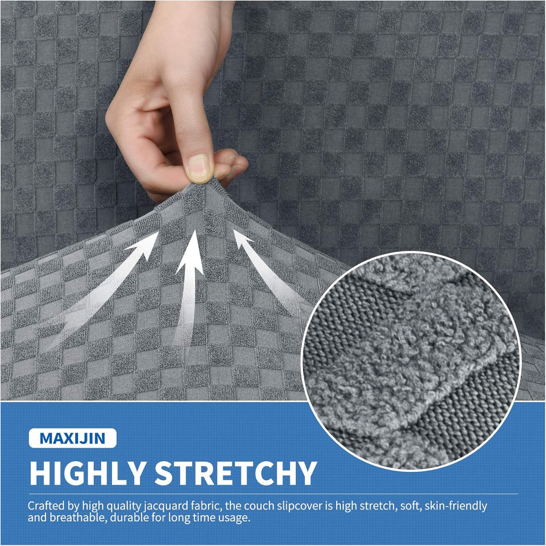 MAXIJIN Stretch Sesselbezug Sofabezug mit Separatem 1 Kissenbezügen Couchbezug Sessel für Wohnzimmer