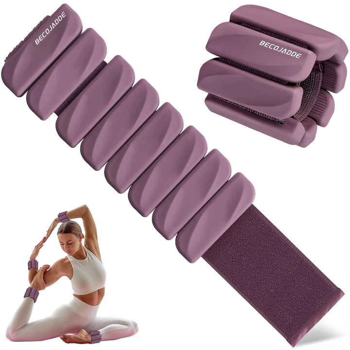 BECOJADDE Gewichtsmanschetten fuss 0.45 KG / 0.9 KG Je Gewichte für Beine und Arme Set 2 Ankle Weigh