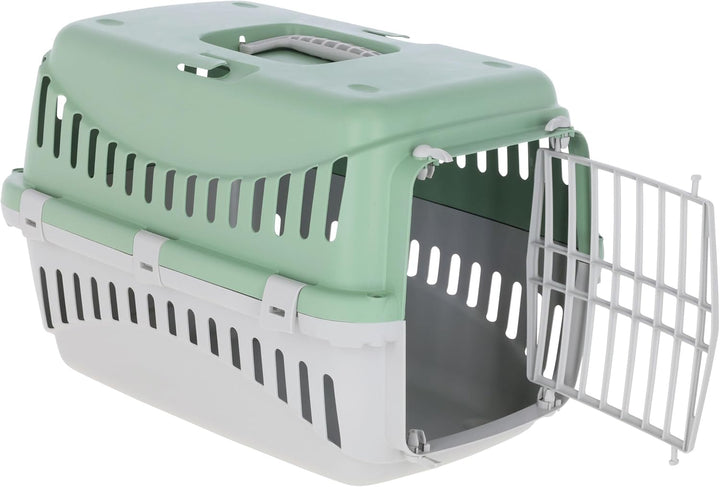 Kerbl Pet Transportbox Expedion, Transportmöglichkeit für Katzen/Hunde/Kleintiere, Kunststoff, Mint|