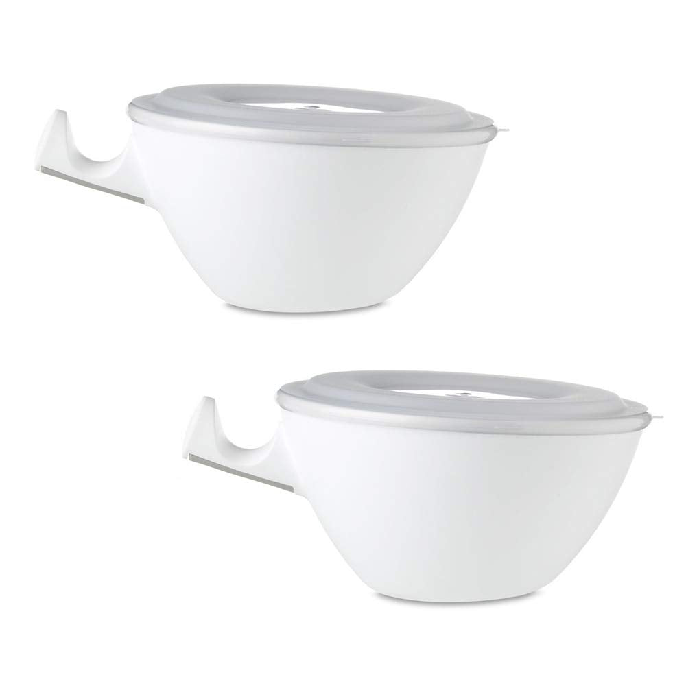 Mepal Loomm ESS Schale Porzellan Kunststoff (weiss 2er Set), Weiss 2er Set