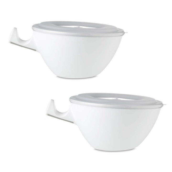 Mepal Loomm ESS Schale Porzellan Kunststoff (weiss 2er Set), Weiss 2er Set