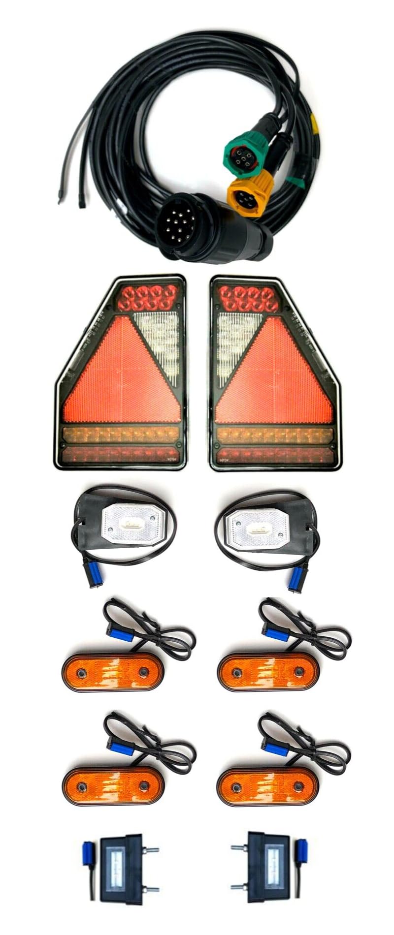 Anhängerbeleuchtung LED Rückleuchte SET Kabel 7 m Kennzeichen Control Box 12V