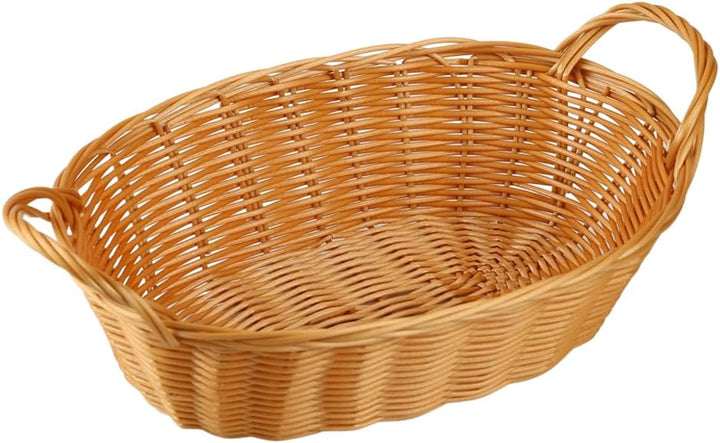 KESPER | Brot- und Obstkorb, 5er Pack, Material: Kunststoffgeflecht, Masse: 29 x 18cm / Griffhöhe: 1