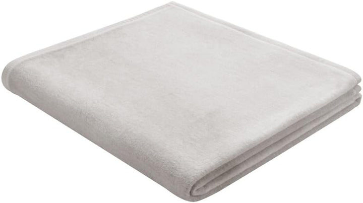 Biederlack Wohn- und Kuscheldecke, 100 % Baumwolle, Samtband-Einfassung, 150 x 200 cm, Gelb, Cotton